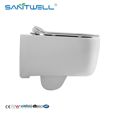 Popular Models Gravity Flushing One Piece Ceramic Rimless Wall Mounted WC