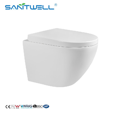Chaozhou New Design Water Saving Gravity Flushing Bathroom Wall Hung Toilet