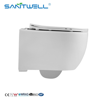 Hot Sale China Suppliers New design Gravity Flushing Rimless Wall Hung Porcelain Toilet