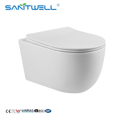 Hot Sale China Suppliers New design Gravity Flushing Rimless Wall Hung Porcelain Toilet