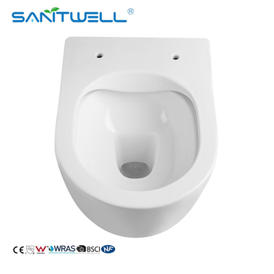 Hot Sale China Suppliers New design Gravity Flushing Rimless Wall Hung Porcelain Toilet
