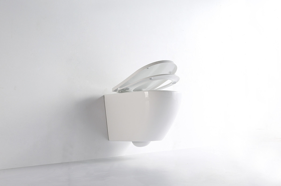 Chaozhou Suppliers New Design Gravity Flushing Bathroom Ceramic Rimless Wall Mounted WC