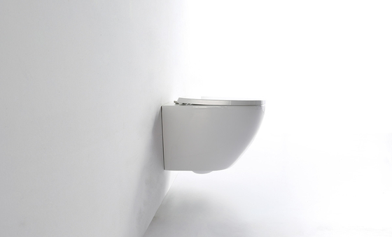 Chaozhou Suppliers New Design Gravity Flushing Bathroom Ceramic Rimless Wall Mounted WC