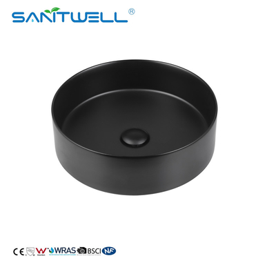 Chaozhou Curved Matt Black Ceramic Basin Bathroom Sink Hand Wash Avove Counter Basin
