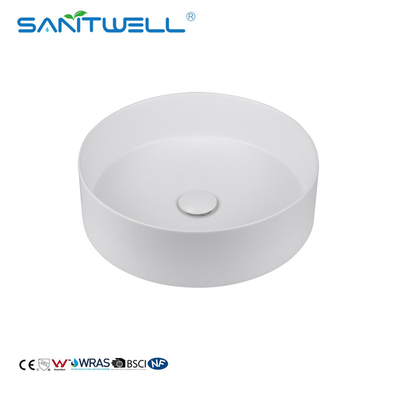 Chaozhou Popular 400MM Bathroom Sink Round Hand Wash Ceramic Basin Above Counter Basin