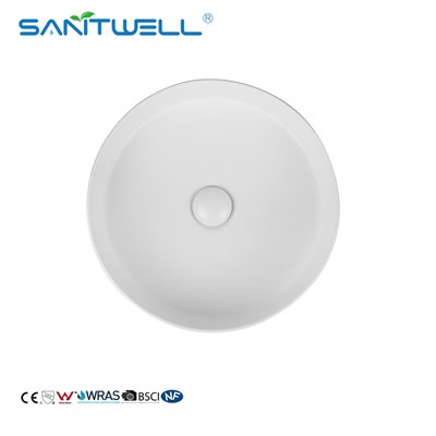 Chaozhou Popular 400MM Bathroom Sink Round Hand Wash Ceramic Basin Above Counter Basin