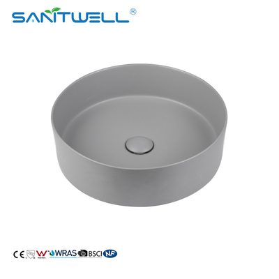 Chaozhou Popular Models Bathroom Easy Cleaning 400mm Curved Ceramic Basin Above Counter Basin