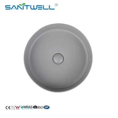 Chaozhou Popular Models Bathroom Easy Cleaning 400mm Curved Ceramic Basin Above Counter Basin