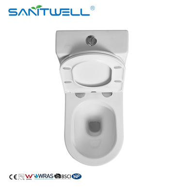 Ceramic Hot Sale Floor Standing WC Two Piece Rimless Close Coupled Toilet