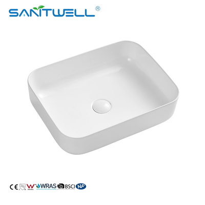 New Model White Chaozhou Above Counter Basin Top Bathroom Sink Wash Ceramic Basin