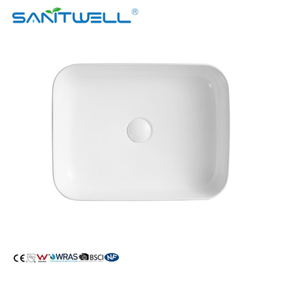 New Model White Chaozhou Above Counter Basin Top Bathroom Sink Wash Ceramic Basin
