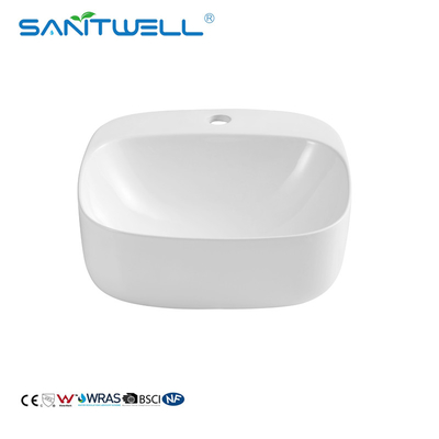 Sanitary Bathroom  Rimless 150mm Vanity Wash Ceramic Basin Above Counter Basin