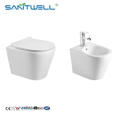 European Standard Ceramic Rimless wall-hung toilet P-trap180mm