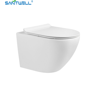 Chaozhou Fashion Models Sanitwell SWJ0325 Bathroom wc white toilet bowl rimless flush