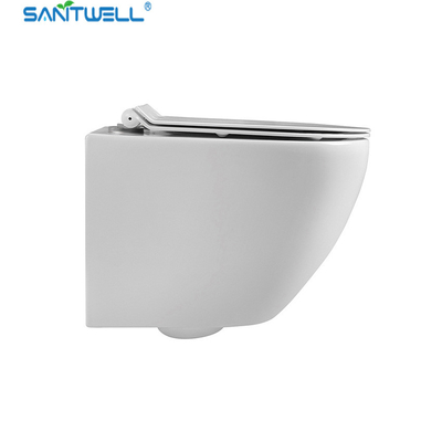 Chaozhou Fashion Models Sanitwell SWJ0325 Bathroom wc white toilet bowl rimless flush