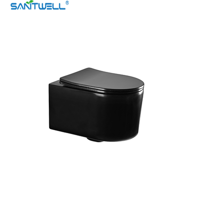 Sanitwell SWJ0425MB Bathroom wc white toilet bowl rimless flush