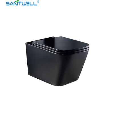 Wall Hung Toilets Sanitwell SWJ0525MB Bathroom WC white toilet bowl rimless flush