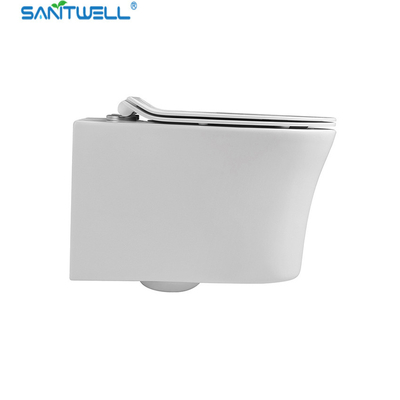 Sanitwell SWJ0925 Bathroom wc white toilet bowl rimless flush