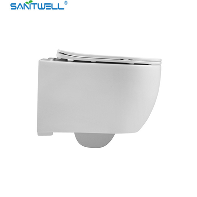 Sanitwell SWJ1125 Bathroom wc white toilet bowl rimless flush