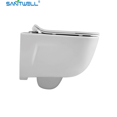 Popular Chaozhou New Design SWJ1225 Bathroom wc white toilet bowl rimless flush