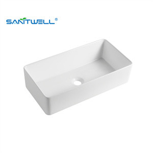 rectangular glaze Modern Art Wash Basin Color Ceramic Basin Above Counter Basin Wall hung Basin