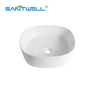 Modern Styles Glaze Modern rectangular Art Wash Basin Color Ceramic Basin Above Counter Basin