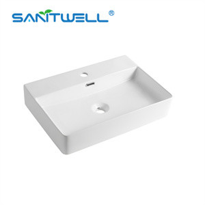 Modern rectangular China Suppliers Art Ceramic Basin Color Wash Basin Ceramic Above Counter Basin