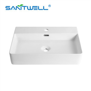 Modern rectangular China Suppliers Art Ceramic Basin Color Wash Basin Ceramic Above Counter Basin