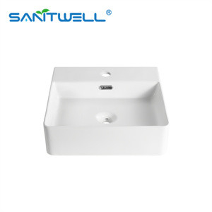 Art Wash Basin Modern Rectangular Color Wash Ceramic Basin vanity Single Hole Sink