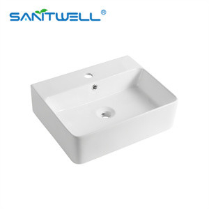 AB8457 Modern Rectangular Art Basin Above Counter Basin Ceramic Basin
