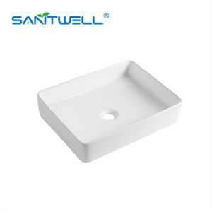 Hot Sale Popular Design Rectangular Art Wash Ceramic Basin Color Wash Above Counter Basin