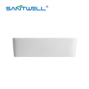 Hot Sale Popular Design Rectangular Art Wash Ceramic Basin Color Wash Above Counter Basin