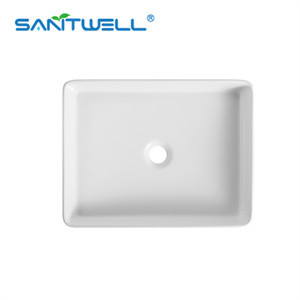 Hot Sale Popular Design Rectangular Art Wash Ceramic Basin Color Wash Above Counter Basin