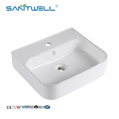 China Suppliers Modern rectangular Bathroom Art Basin Color Wash Basin Ceramic Basin Above Counter Basin