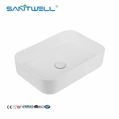 bathroom White rectangular Art Wash Basin Color Wash Basin Ceramic vanity  above counter basin
