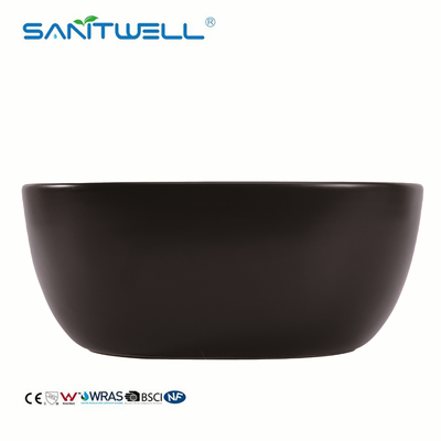Above Counter Basin Matt Black Color Wash Basin Ceramic Basin Bathroom Sink