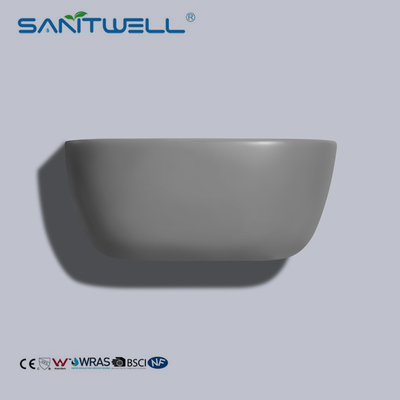 Chaozhou Matt Grey Modern rectangular Art Wash Above Counter Basin Color Wash Basin Ceramic Basin