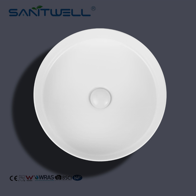Chaozhou Modern round Art Above Counter Basin Ceramic Basin For European Market