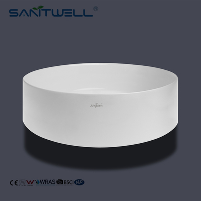 Chaozhou Modern round Art Above Counter Basin Ceramic Basin For European Market
