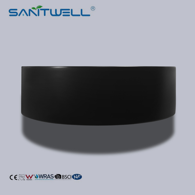 Chaozhou Popular Models Modern round Matt Black Ceramic Basin Above Counter Basin