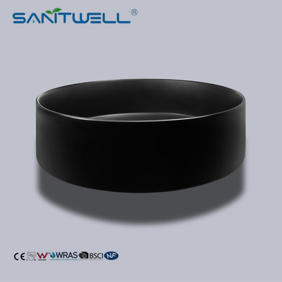 Chaozhou Popular Models Modern round Matt Black Ceramic Basin Above Counter Basin