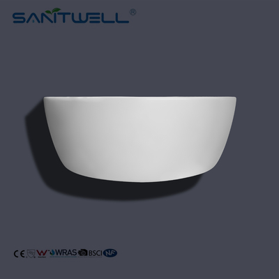 Matt White Chaozhou Hot Sale Oval Above Counter Basin Ceramic Basin