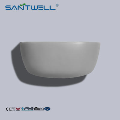 Popular Models Matt Grey Oval Basin Color Wash Basin Bathroom Ceramic Basin