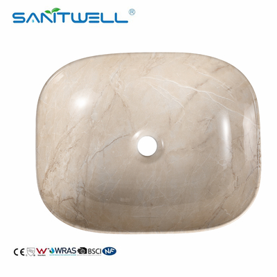 sanitary ware basins Hot sales above counter basin sink  handmade marble wash ceramic basin