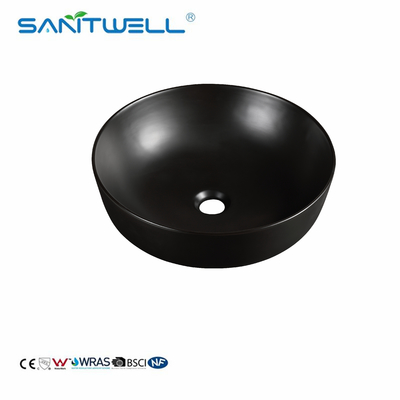 Hot sales above counter basin sanitary ware ceramic basin handmade matt black wash basin