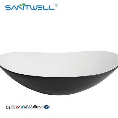 AB478 Ceramic Vessel Sink Above Counter Basin Ultra Thin Edge Bathroom Art Basin