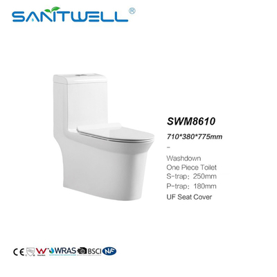 ceramic one piece toilet Popular sanitary ware bowl for bathroom SWM8610 Rimless Ceramic One Piece Toilet