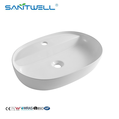 AB8475 Rectangular White Ceramic Basin Wall hung Wash Basin Bathroom Above counter basin Art Basin Sinks