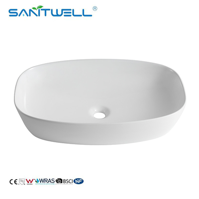 AB8483A Rectangular Shape Bathroom Sink Ceramic Wash Basin for bathroom above counter top