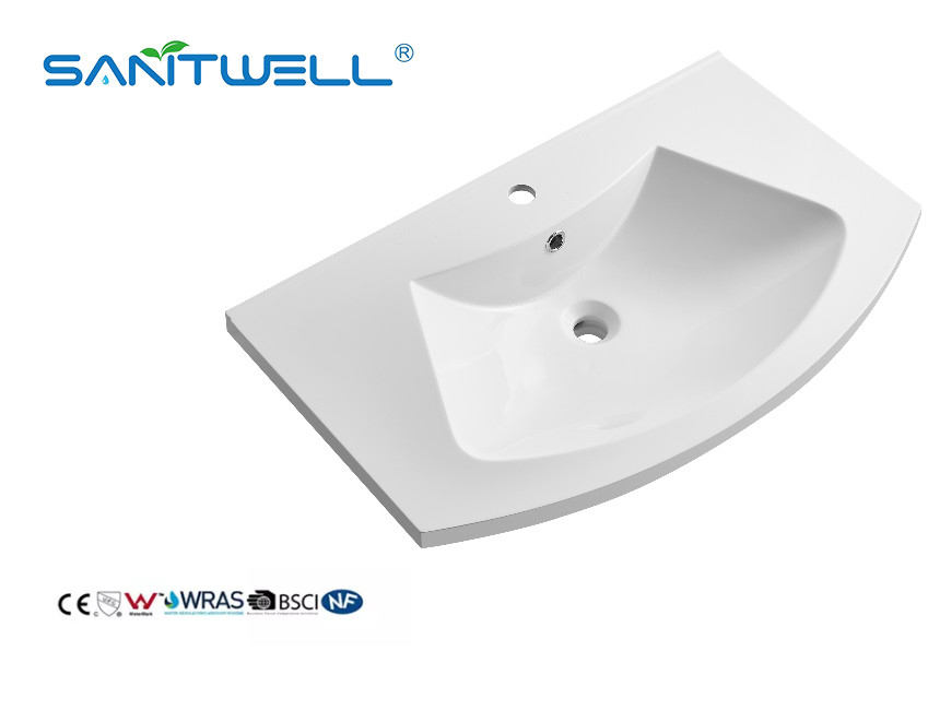 Special Models New Design SWS800-2 Sanitary Ware Artificial Stone Basins Unique Shape Glossy White Washing Hand Basins